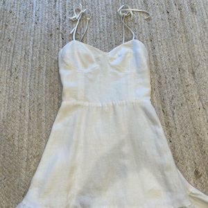 Reformation size 10 white linen dress